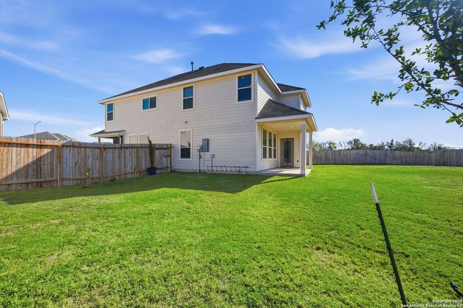 Exterior details and patio area of a home in Morgan Meadows, San Antonio (Image 20).