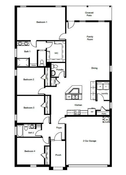 2D floor plan layout of this home in Vista Park, Decatur, TX (Image 3).