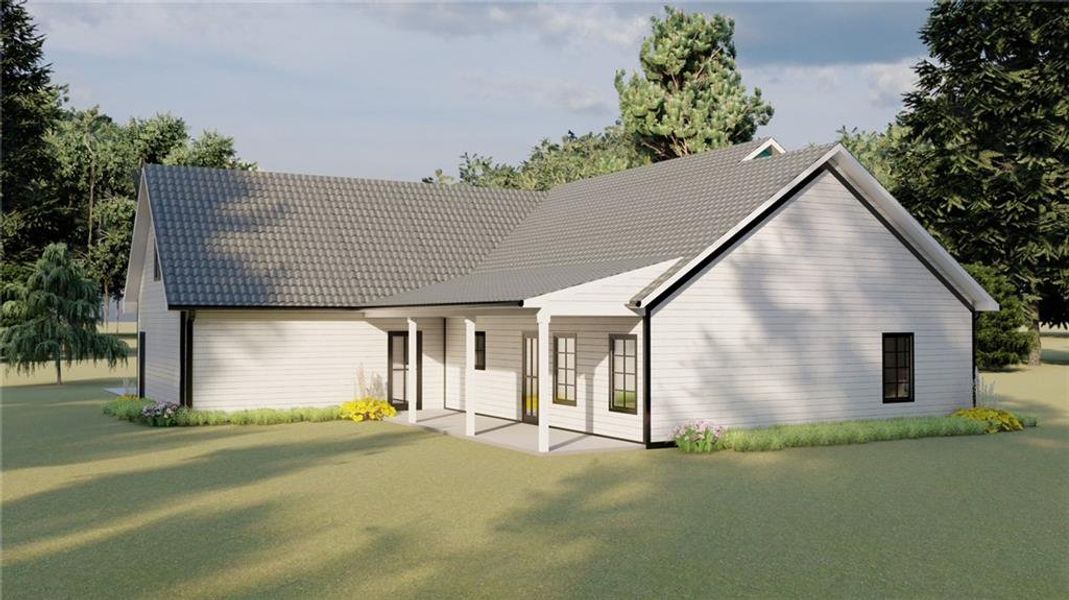 Exterior details and patio area of a home in , Lula (Image 3).