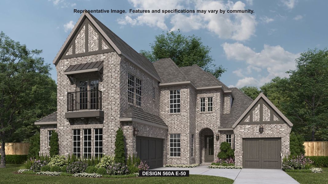 Representative exterior photo of a completed home built from the 560A by Britton Homes in Mustang Lakes 60', Celina, TX (Image 7).