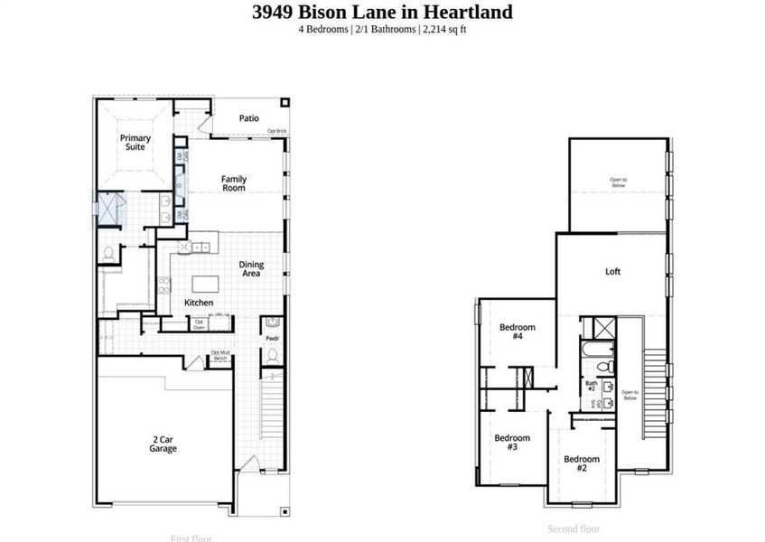2D floor plan layout of this home in Heartland, Crandall, TX (Image 4).