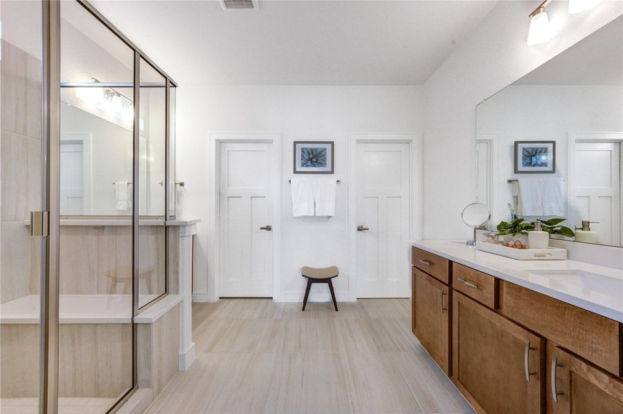 Furnished interior view inside a new home in Easthaven at Bridgeland Central, Cypress (Image 25).