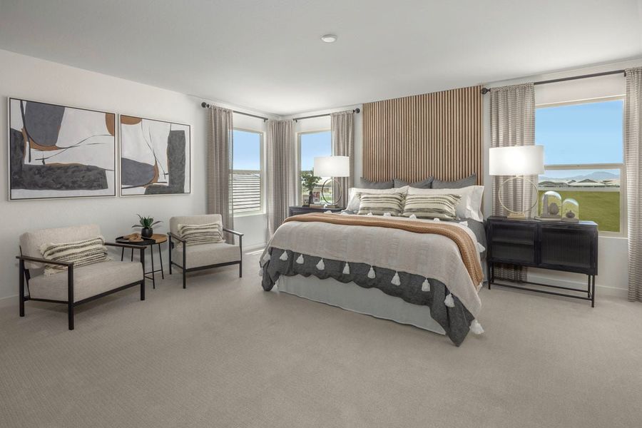 Representative furnished interior of a home built from the 2667 Modeled by KB Home in The Enclaves at Sonrisa, Queen Creek (Image 8). Representative furnished interior of a home built from the 2667 Modeled by KB Home in The Enclaves at Sonrisa, Queen Creek (Image 8).