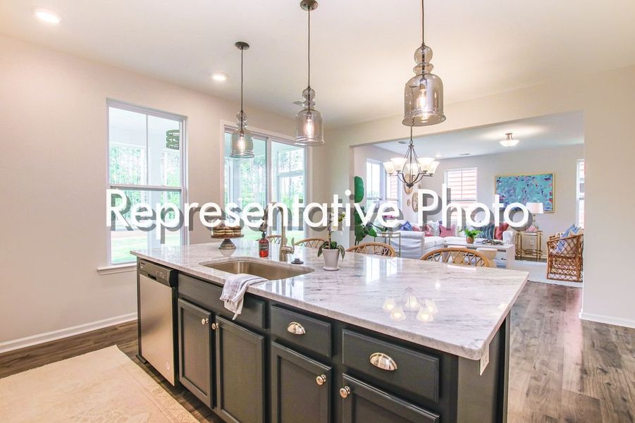 Furnished interior view inside a new home in Homecoming, Ravenel (Image 2). Furnished interior view inside a new home in Homecoming, Ravenel (Image 2).