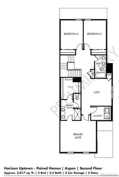 2D floor plan layout of this home in Horizon Uptown: The Mountain Collection, Aurora, CO (Image 5). 2D floor plan layout of this home in Horizon Uptown: The Mountain Collection, Aurora, CO (Image 5).