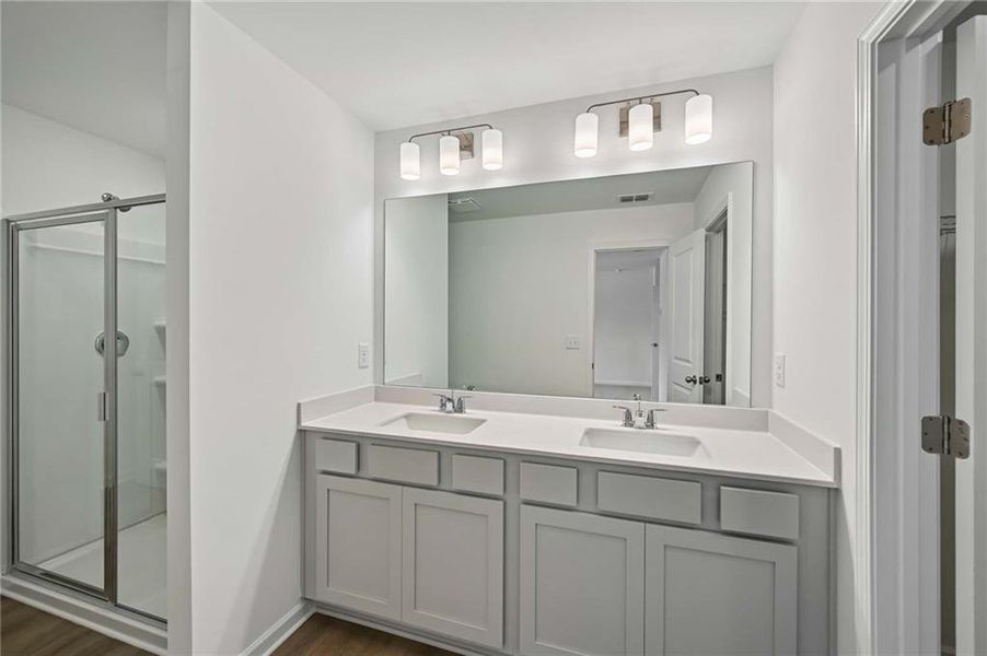 Furnished interior view inside a new home in Leydenview, Mableton (Image 11). Furnished interior view inside a new home in Leydenview, Mableton (Image 11).