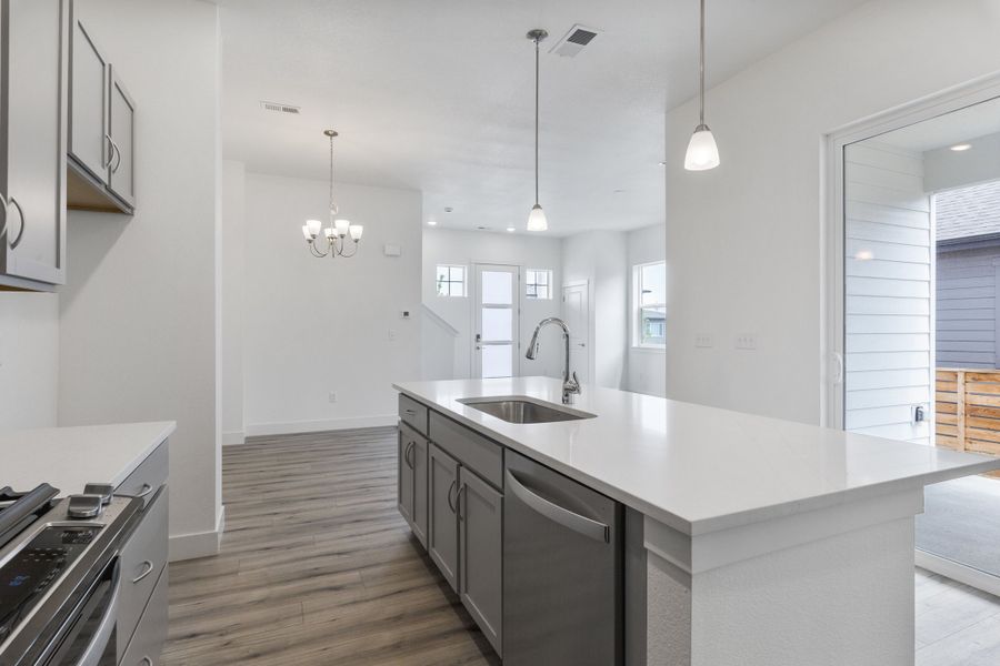 Furnished interior view inside a new home in Trailside on Harmony, Timnath (Image 7).
