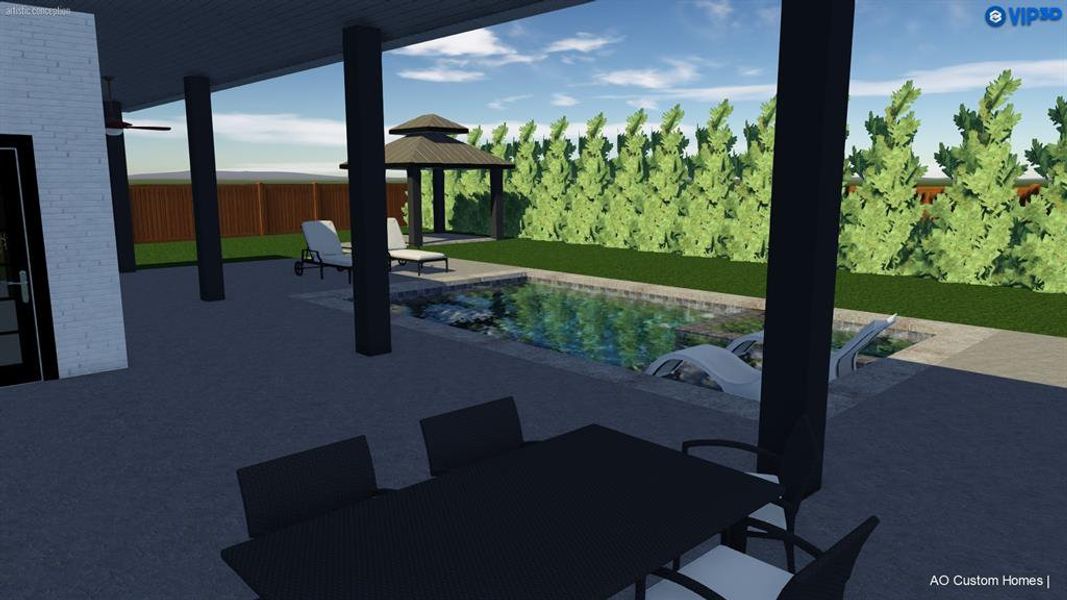 Artist Rendering of the Back Patio