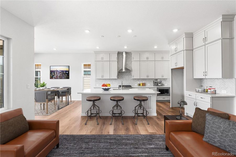 Furnished interior view inside a new home in Horizon at Solstice, Littleton (Image 16).