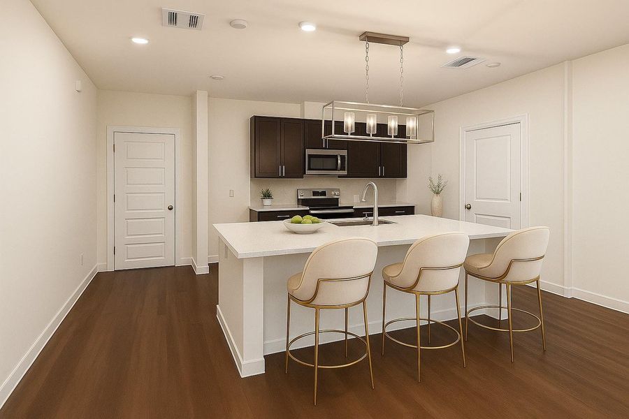 Virtually stage kitchen