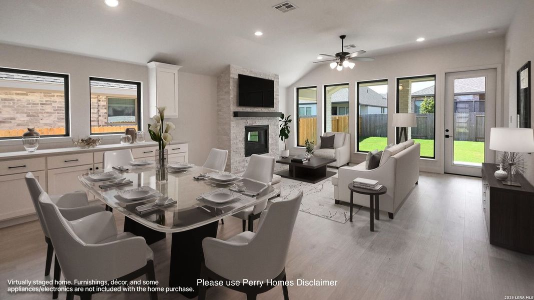 Furnished interior view inside a new home in Meadows of Mill Creek, Seguin (Image 12).