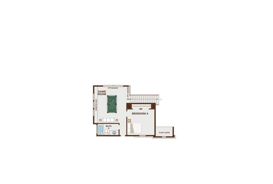 2D floor plan layout for the Grand Whitehall by Grand Homes in Park Place, Prosper, TX (Image 3).