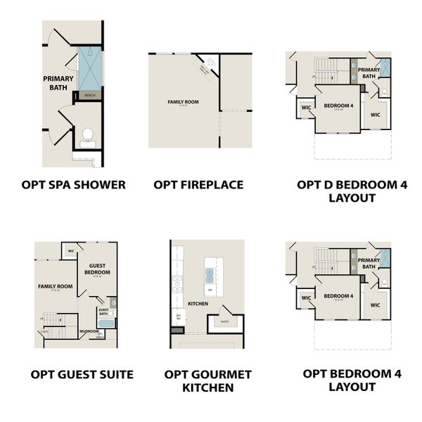 2D floor plan layout for the The Willow B by Davidson Homes LLC in Benders Cove, Mount Juliet, TN (Image 4).