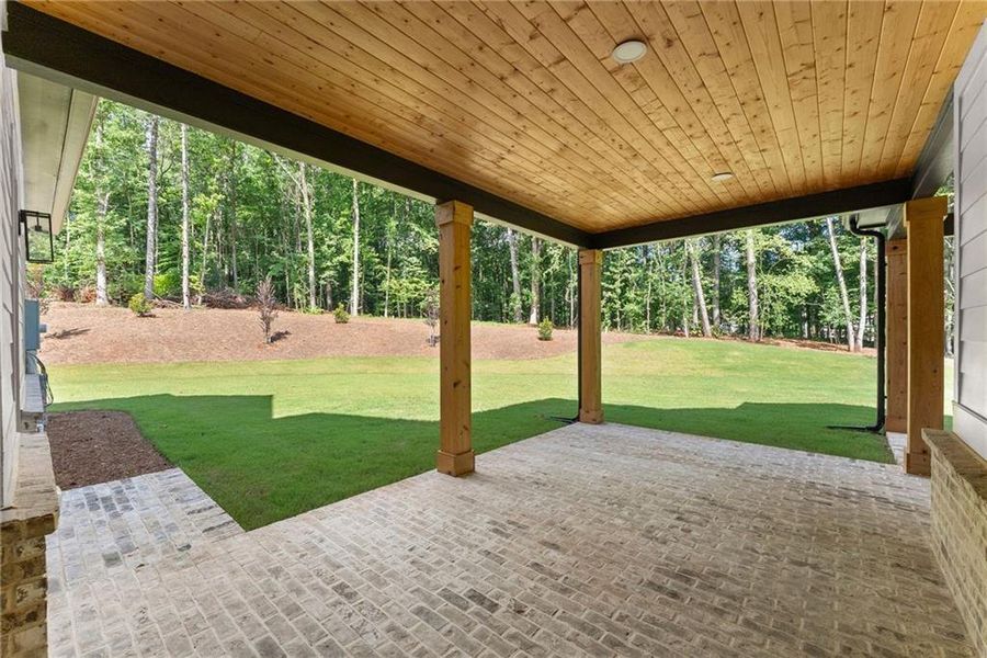Exterior details and patio area of a home in , Hoschton (Image 32).