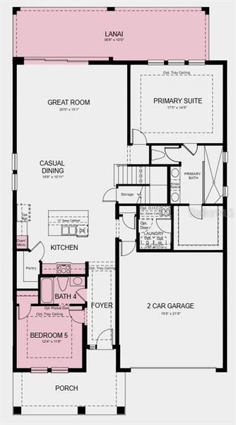 2D floor plan layout of this home in Tiburon, Nokomis, FL (Image 6).