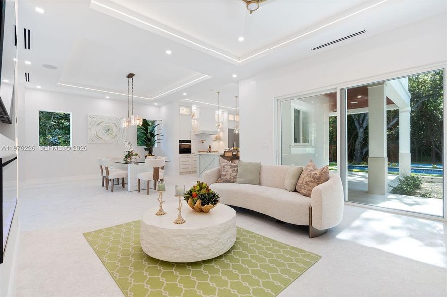 Furnished interior view inside a new home in , Islamorada, Village of Islands (Image 8).