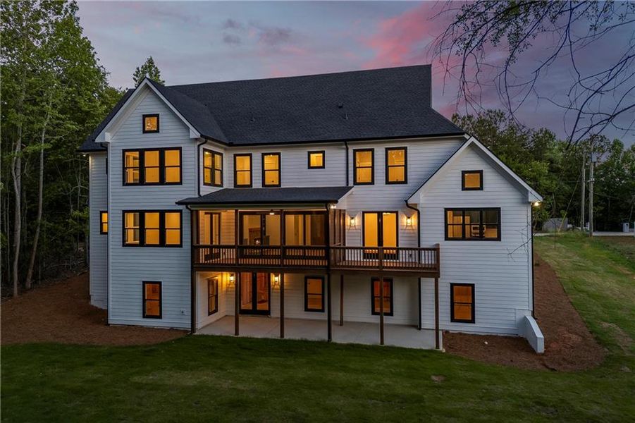 Front exterior of a new home in , Flowery Branch, GA, highlighting curb appeal (Image 53).