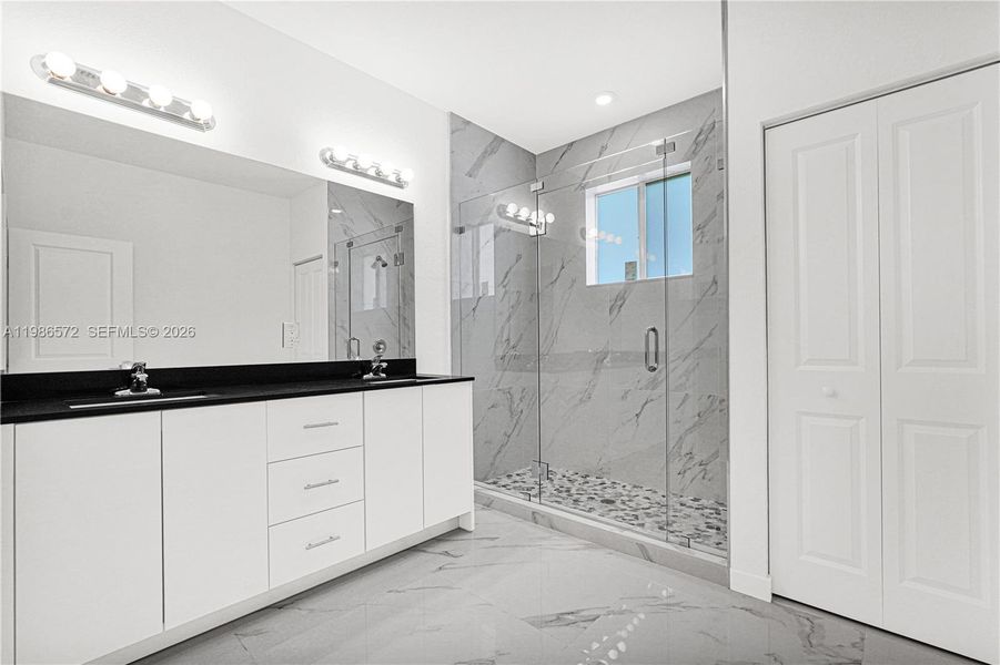 Furnished interior view inside a new home in , Miami (Image 16).