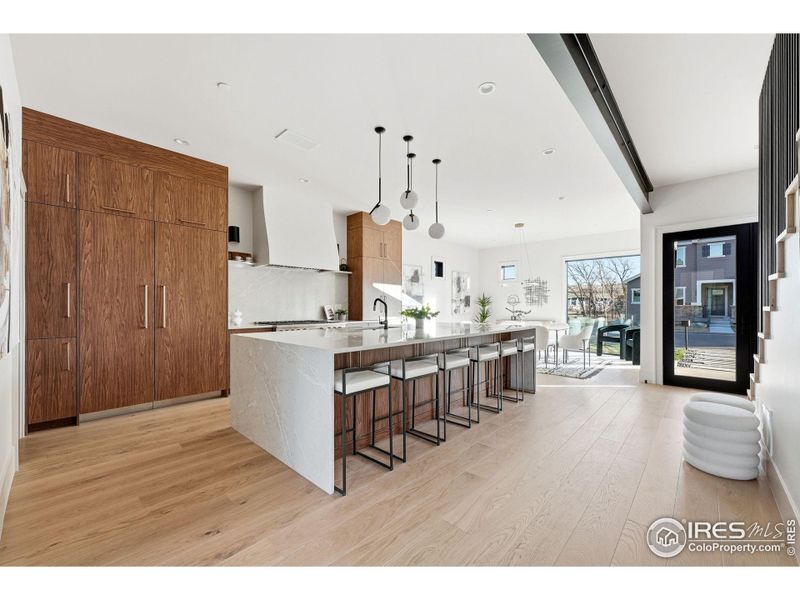 Dream Kitchen with Waterfall Island
