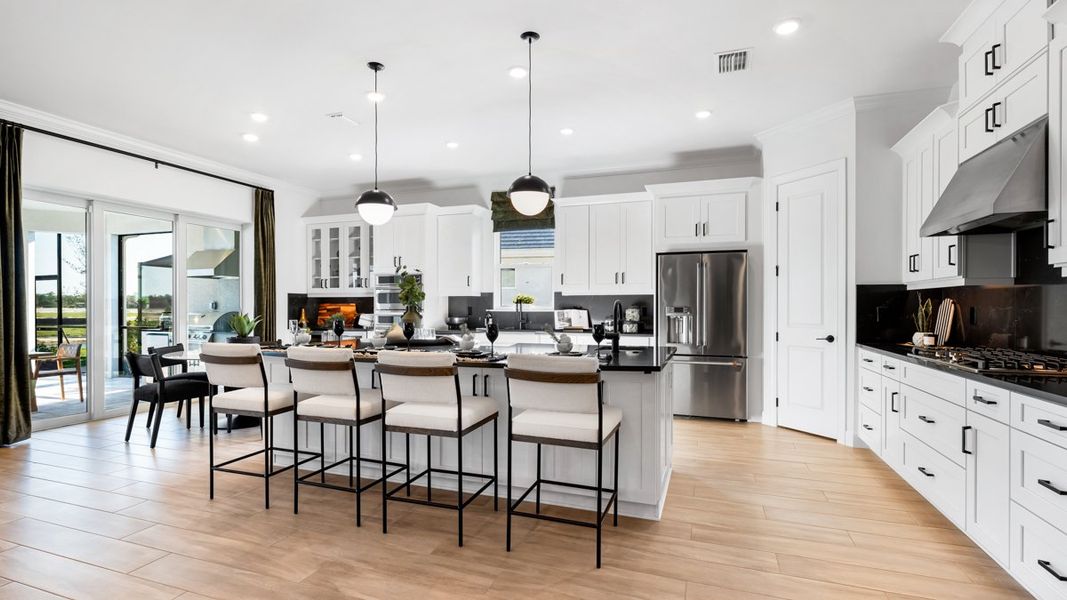 Furnished interior view inside a new home in Esplanade at Starling, Punta Gorda (Image 6).