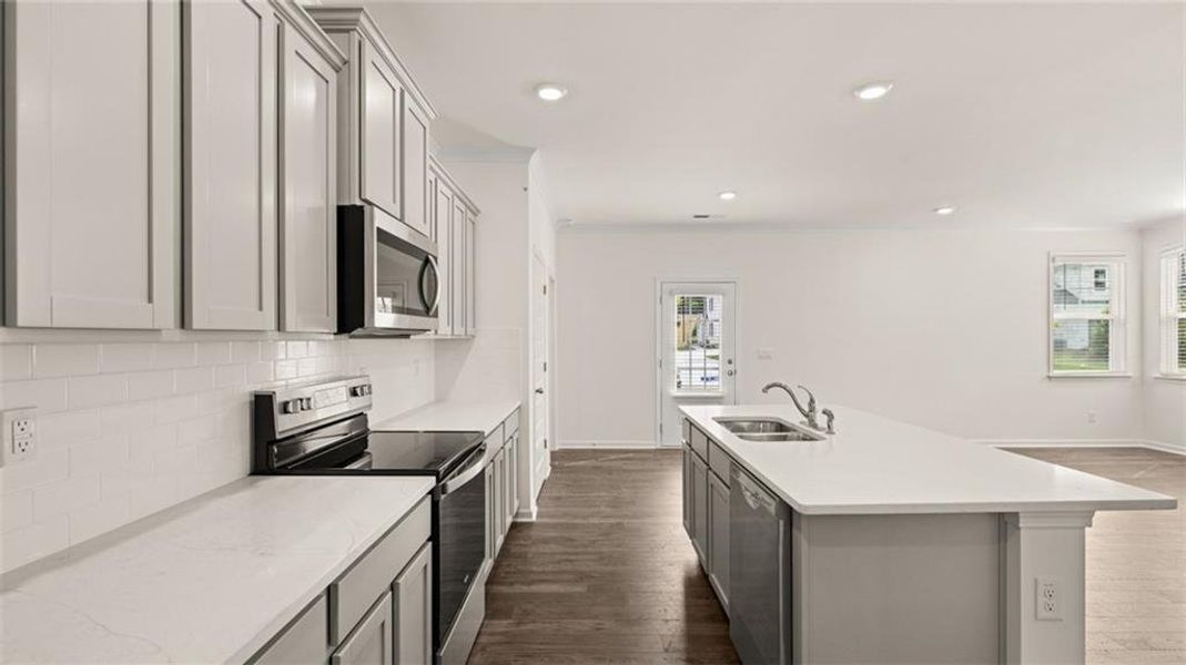 Furnished interior view inside a new home in Independence Villas and Townhomes, Loganville (Image 5). Furnished interior view inside a new home in Independence Villas and Townhomes, Loganville (Image 5).