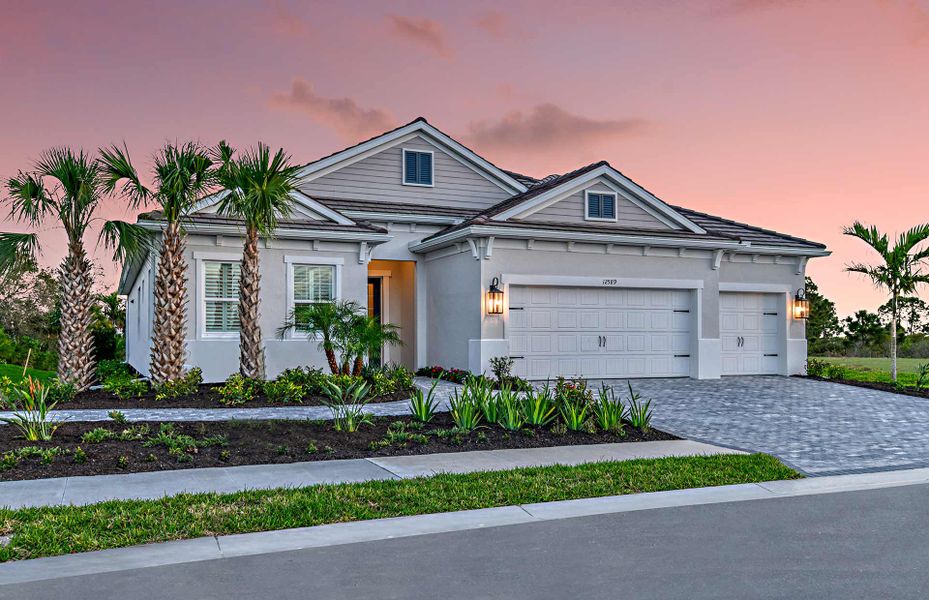 Representative exterior photo of a completed home built from the Silver Sky 2 by Neal Communities in Avelina, Venice, FL (Image 21). Representative exterior photo of a completed home built from the Silver Sky 2 by Neal Communities in Avelina, Venice, FL (Image 21).