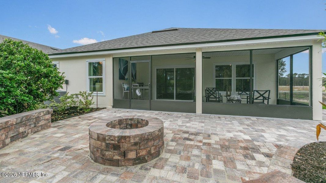 Exterior details and patio area of a home in Sawmill Branch, Palm Coast (Image 23). Exterior details and patio area of a home in Sawmill Branch, Palm Coast (Image 23).