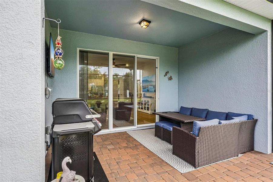 Exterior details and patio area of a home in Del Webb Oasis, Winter Garden (Image 27). Exterior details and patio area of a home in Del Webb Oasis, Winter Garden (Image 27).