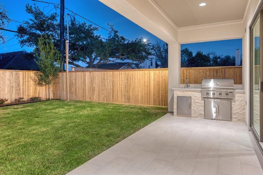 Exterior details and patio area of a home in , Houston (Image 3).