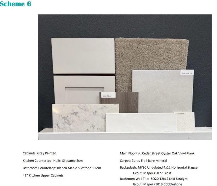 Sample of building materials used in homes in Mustang Meadows, Waller (Image 4).
