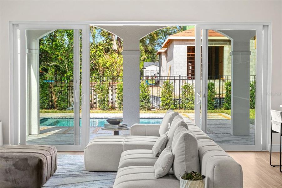 Exterior details and patio area of a home in , Winter Park (Image 2). Exterior details and patio area of a home in , Winter Park (Image 2).
