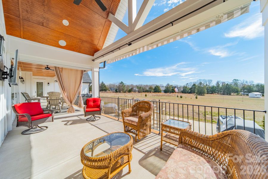 Exterior details and patio area of a home in , Clover (Image 24).