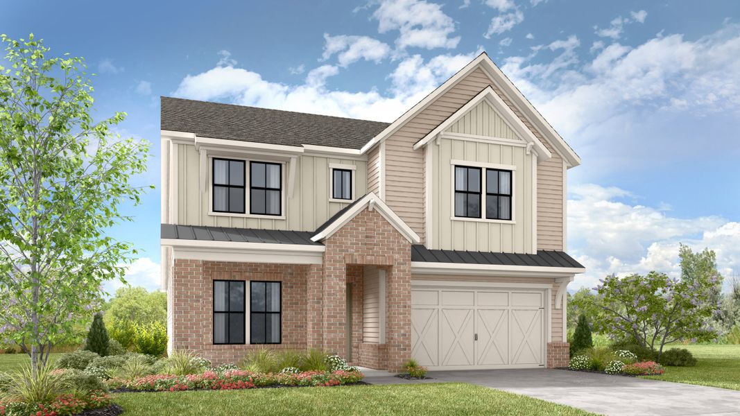 Representative exterior photo of a completed home built from the Santorini by Taylor Morrison in Towson Village, Peachtree City, GA (Image 2). Representative exterior photo of a completed home built from the Santorini by Taylor Morrison in Towson Village, Peachtree City, GA (Image 2).
