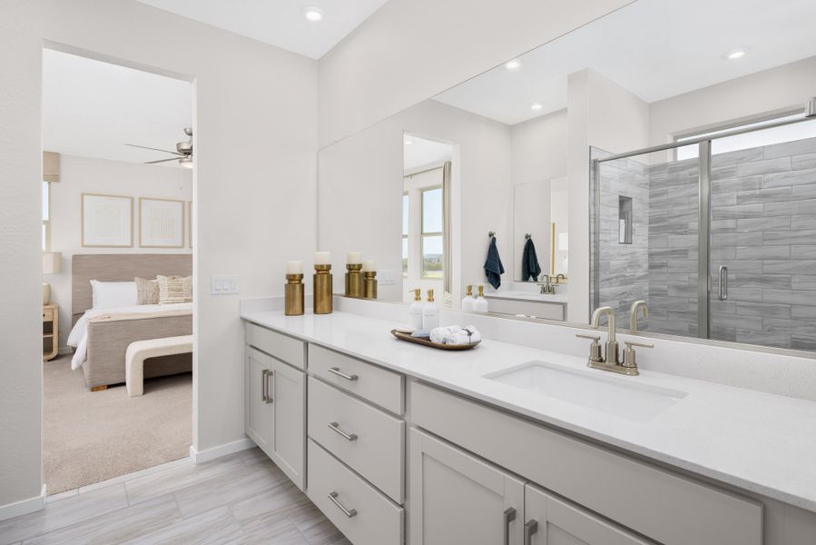 Representative furnished interior of a home built from the Pantano by Beazer Homes in Montana Vista: Highland, Buckeye (Image 16).