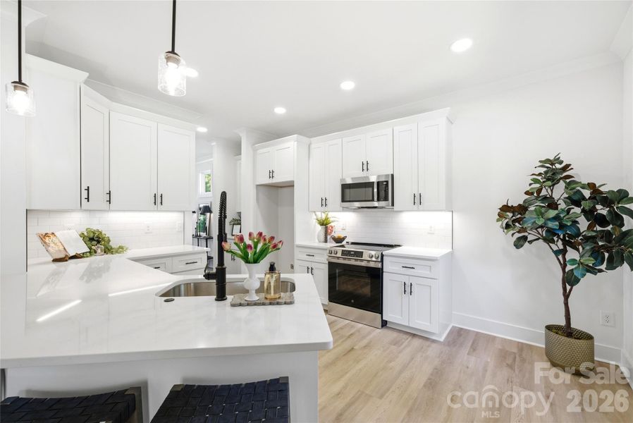 Under-cabinet lighting that enhances both ambiance and everyday functionality