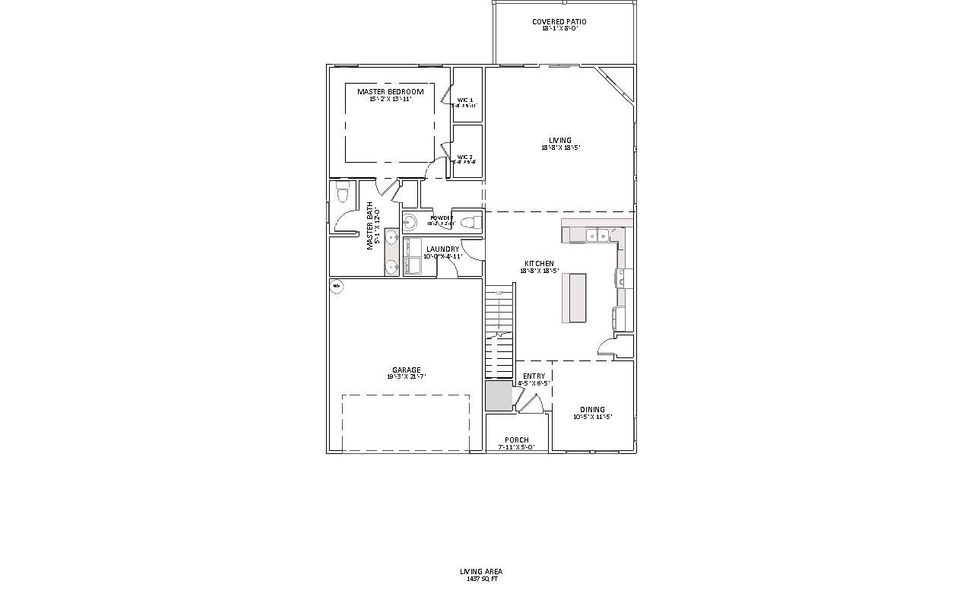 2D floor plan layout for the Ridge by Enchanted Homes in Lonesome Dove, San Antonio, TX (Image 5).