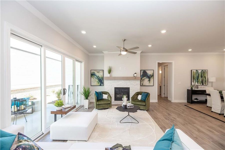 Furnished interior view inside a new home in Promenade at Sawnee Village, Cumming (Image 41).