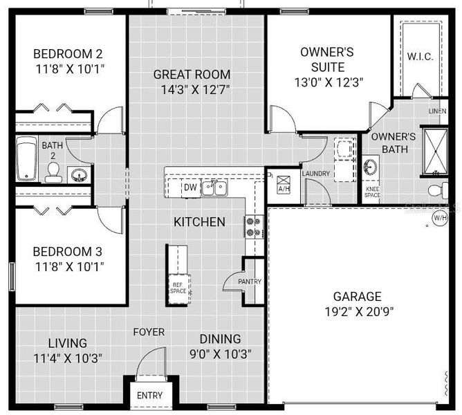 2D floor plan layout of this home in , Palm Coast, FL (Image 3). 2D floor plan layout of this home in , Palm Coast, FL (Image 3).