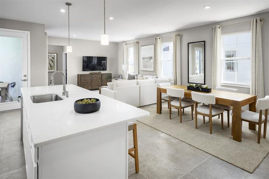 Representative furnished interior of a home built from the Hutchinson by Ryan Homes in Lake Mattie Preserve, Auburndale (Image 7).