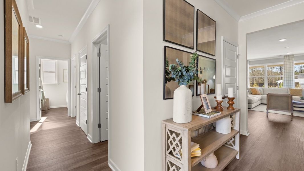 Representative furnished interior of a home built from the Denton by D.R. Horton in Kingston Ranch at Lake Oconee, Buckhead (Image 7). Representative furnished interior of a home built from the Denton by D.R. Horton in Kingston Ranch at Lake Oconee, Buckhead (Image 7).