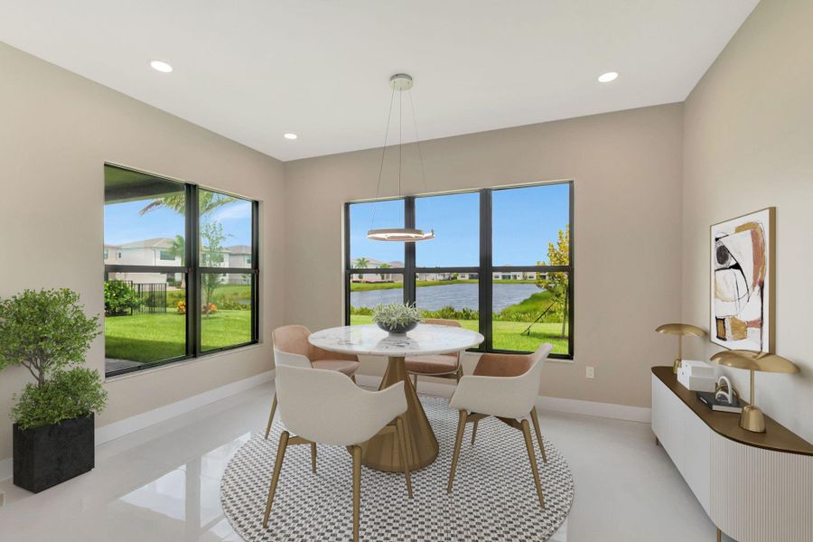 Furnished interior view inside a new home in , Boca Raton (Image 12).