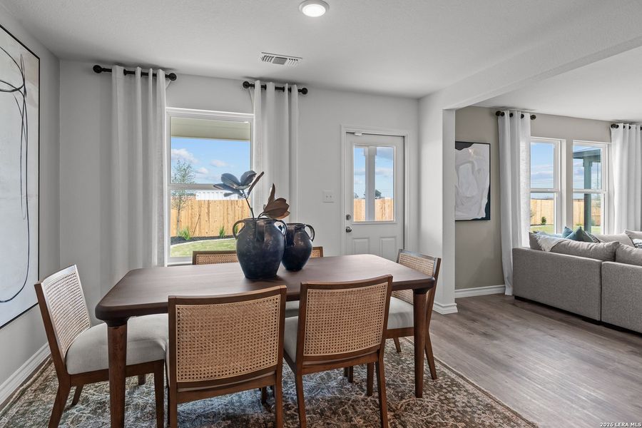 Furnished interior view inside a new home in Meadows at Clear Springs, New Braunfels (Image 18). Furnished interior view inside a new home in Meadows at Clear Springs, New Braunfels (Image 18).