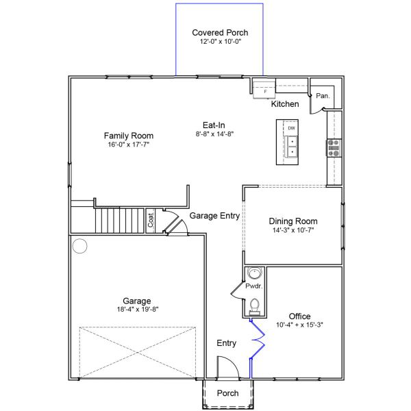 2D floor plan layout of this home in Cambridge Reserve, Angier, NC (Image 2). 2D floor plan layout of this home in Cambridge Reserve, Angier, NC (Image 2).
