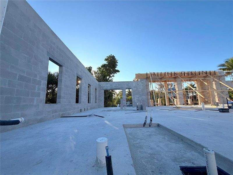 In-progress construction of a new home in , Sarasota, FL (Image 16).