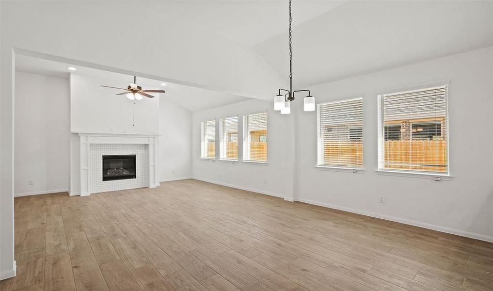 View of dining area and great room