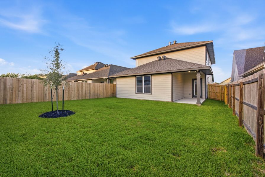 Exterior details and patio area of a home in Heartland at Creek Meadows, College Station (Image 2). Exterior details and patio area of a home in Heartland at Creek Meadows, College Station (Image 2).
