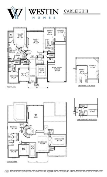 2D floor plan layout of this home in Lakeside at Tessera, Lago Vista, TX (Image 3).