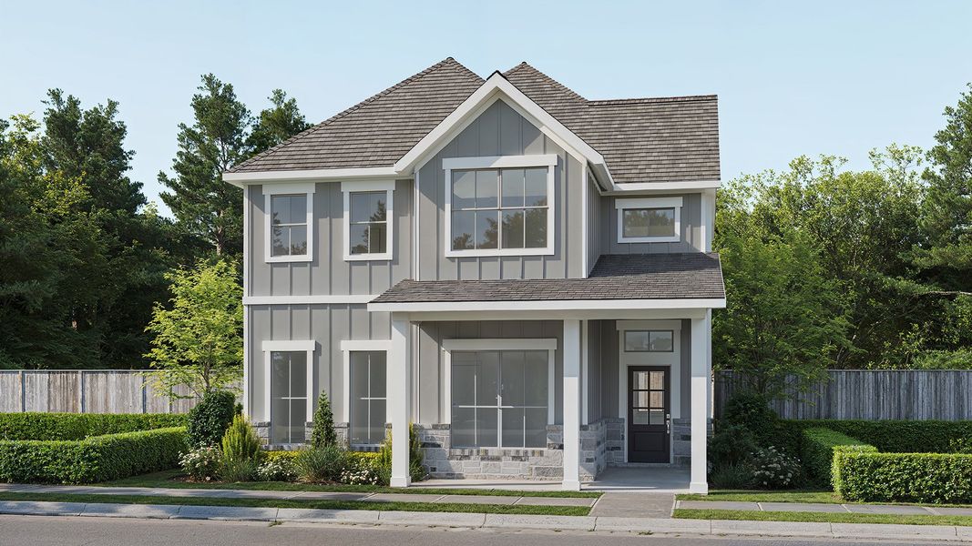 Representative exterior photo of a completed home built from the 2321W by Perry Homes in The Parks At Wilson Creek 40', Celina, TX (Image 5). Representative exterior photo of a completed home built from the 2321W by Perry Homes in The Parks At Wilson Creek 40', Celina, TX (Image 5).