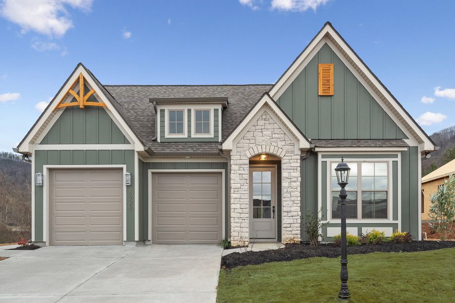 Representative exterior photo of a completed home built from the The Oxford by Greentech Homes LLC in The Thicket at Sedman Hills, Hixson, TN (Image 20).