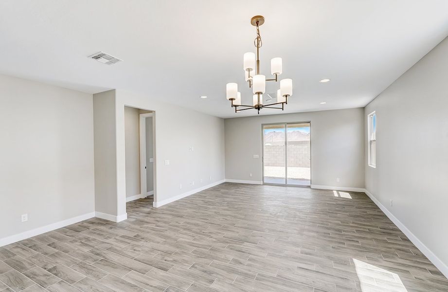Representative unfurnished interior of a home built from the Castillo Series - Clover by Brightland Homes in Castillo at Anderson Parc, Buckeye (Image 21). Representative unfurnished interior of a home built from the Castillo Series - Clover by Brightland Homes in Castillo at Anderson Parc, Buckeye (Image 21).